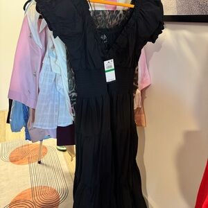 DANIELLE BERNSTEIN Black Maxi Dress, Size L